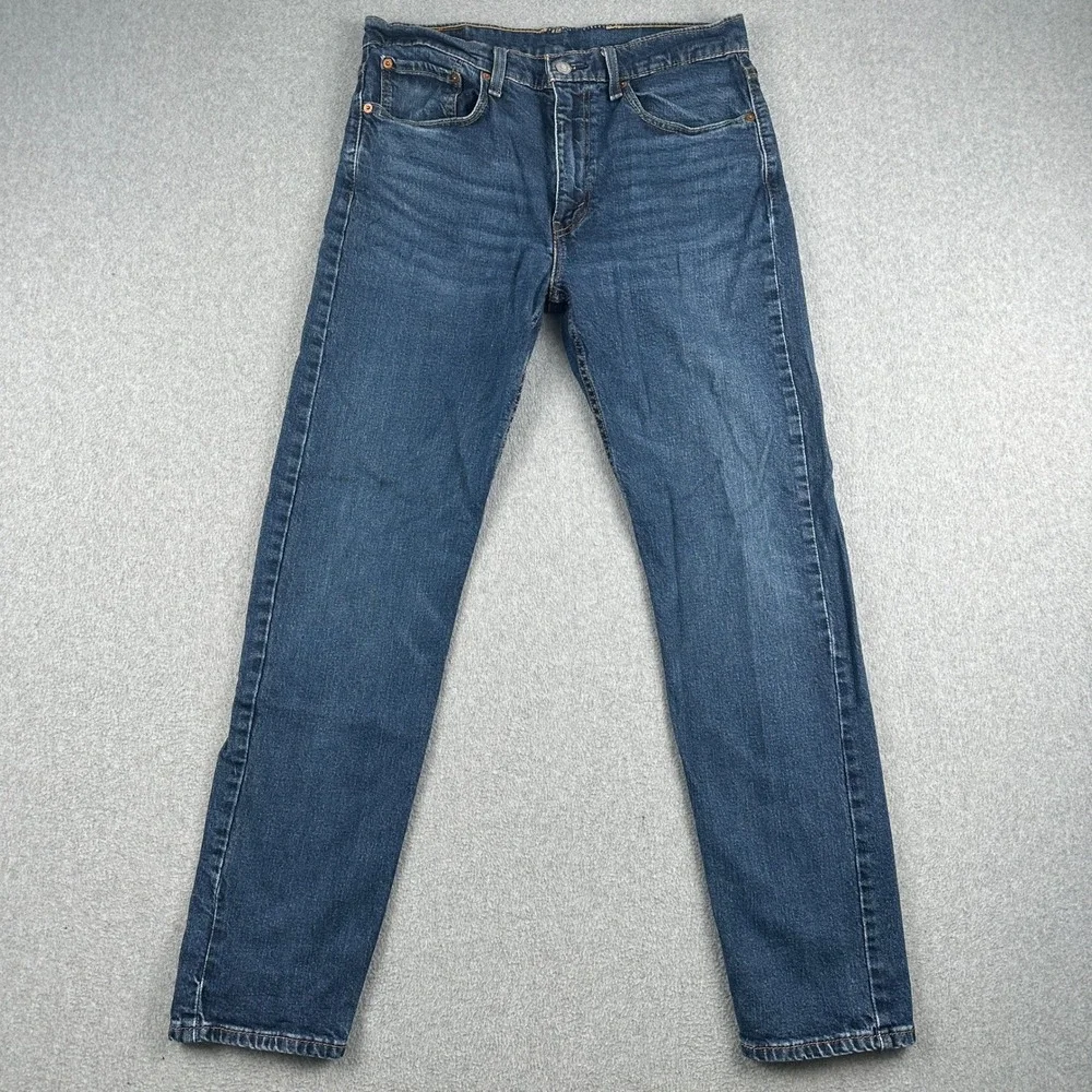 Levi's Jeans Mens 33 502 Regular Taper Blue Stretch Denim Pants